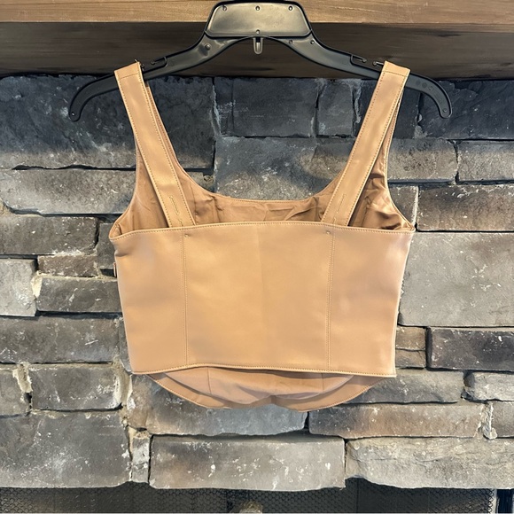 Abercrombie & Fitch Tan Corset Crop Top - Picture 2 of 3